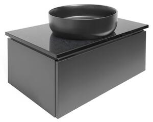 Fürdőszobaszekrény SAT Feel 80x30x46 cm mat SATFEEL80ANTZ