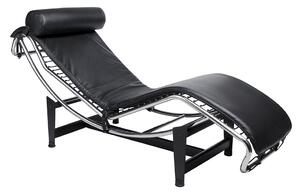 King Home Divano Pihenőszék Valódi Bőr Fekete Ergonomikus