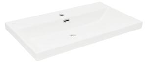 Beépíthető mosdókagyló SAT B-Way szifon és keverő nélkül 81x46,5 cm fehér matt SATBW8046WM