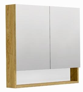 Tükörszekrény SAT Cubeway 80x14x72 cm laminált tölgy hickory GALCU80DH
