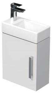 Fürdőszoba szekrény mosdóval SAT Cube Way 40x47,5x20 cm fehér fényű CUBE320401DBL