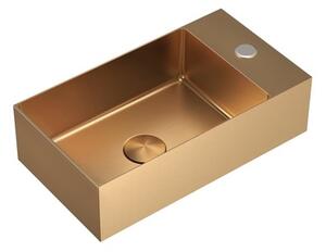 Mosogató SAT Aurum kivezetéssel 40x22 cm rosegold SATAUR4022BRG