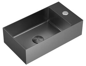 Mosogató SAT Aurum kivezetéssel 40x22 cm gun metal SATAUR4022BGM