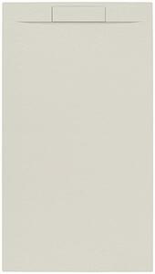 Zuhanytálca négyszögletes SAT Fusion 160x90 cm öntött márvány beige SATFU16090BE