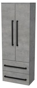Fürdőszobaszekrény magas SAT Cube Way 60x163x33 cm beton CUBE3CHV60BE