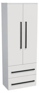 Fürdőszobaszekrény magas SAT Cube Way 60x163x33 cm fehér lesk CUBE3CHV60BL