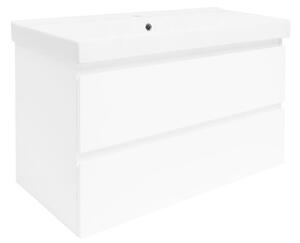Fürdőszoba szekrény mosdóval SAT B-Way 99x50x45 cm fehér fényű BWAY2100WU1BI