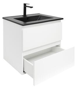 Fürdőszoba szekrény mosdóval SAT B-Way 59x50x45 cm fehér fényű BWAY260WU4B2B