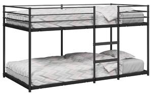 VidaXL fekete acél emeletes ágy matrac nélkül 107 x 203 cm