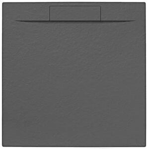 Zuhanytálca négyzet SAT Fusion 90x90 cm öntött márvány Grafito  SATFU9090G