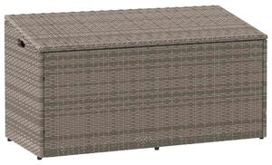 VidaXL szürke polyrattan kerti tárolóláda 110x50x58 cm