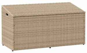 VidaXL bézs polyrattan kerti tárolóláda 110x50x58 cm
