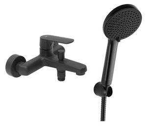Kád csaptelep SAT Feel fürdőkádas készlettel 150 mm fekete matt SATBSFEEL222CSET1