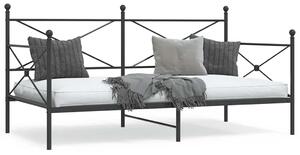 VidaXL kanapéágy matrac nélkül fekete 100x190 cm acél