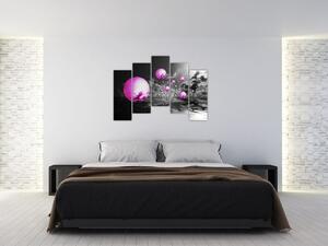 Absztrakt kép - lila gömb (125x90cm)