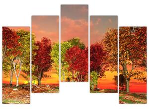 Természet kép - színes fák (125x90cm)
