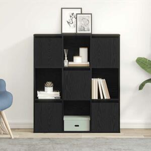 VidaXL Könyvespolc fekete tölgy 89x24x101,5 cm Gépesített fa