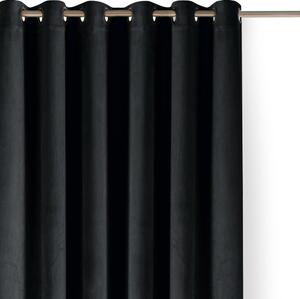 Fekete bársony dimout (semi-opac) függöny 200x270 cm Velto – Filumi