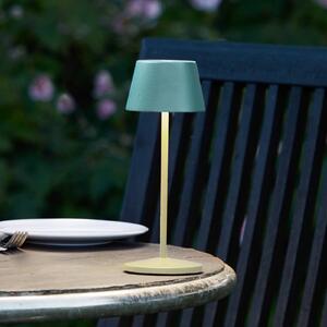 LOOM DESIGN LED-es újratölthető asztali lámpa Modi Micro, IP65 zöld-szürke