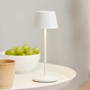 LOOM DESIGN LED-es újratölthető asztali lámpa Modi Micro, IP65, fehér