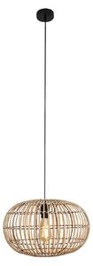 Bambusz függőlámpa, natúr, magasság 25 cm, Ø 40 cm