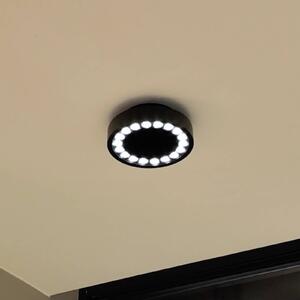 Lucande LED kültéri mennyezeti lámpa Roran, fekete, Ø 18 cm, IP65