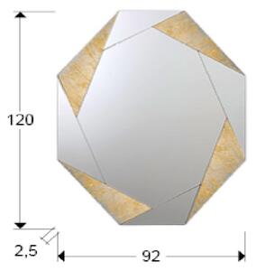 Modern fali tükör, LAVERNA, arany, 120x92 cm