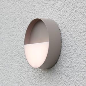 Meg LED újratölthető kültéri fali lámpa, homokszínű, Ø 15 cm