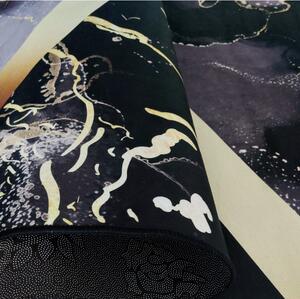 Fekete luxus szőnyeg arany mintával Szélesség: 80 cm | Hosszúság: 150 cm