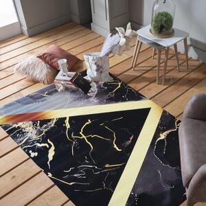 Fekete luxus szőnyeg arany mintával Szélesség: 60 cm | Hosszúság: 100 cm