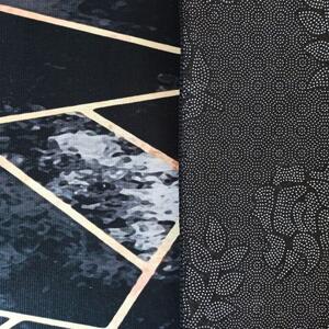 Fekete szőnyeg érdekes részletekkel Szélesség: 80 cm | Hosszúság: 150 cm