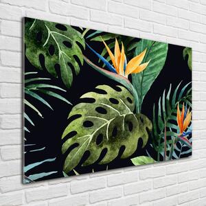 Fali üvegkép Trópusi virágok