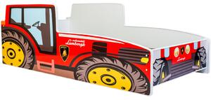 Gyermekágy Traktor piros 140x70
