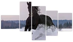 Kép - lovak, a hóban (150x85cm)