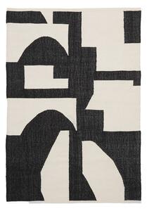 Fekete-krémszínű kétoldalas kézi szövésű juta keverék szőnyeg 160x230 cm Sotty – Kave Home