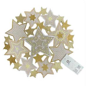 Csillag mintás karácsonyi kerek tányéralátét