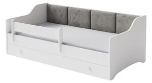 Kobi Egyszemélyes gyerekágy Erik 160x80 Fehér - panel szürke