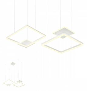 Modern LED csillár SIGUA , szögletes, matt fehér, 137W