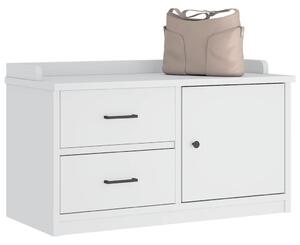 VidaXL SANDNES fehér tömör fenyőfa előszobapad 87x40x50 cm
