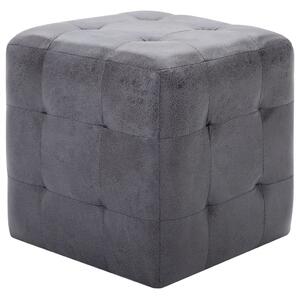 VidaXL 2 db szürke művelúr éjjeliszekrény 30 x 30 x 30 cm