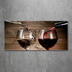 Akril üveg kép Két pohár bor