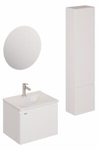 Fürdőszobagarnitúra mosdóval, mosogató csapteleppel, kifolyóval és szifonnal Naturel Ancona fehér KSETANCONA12