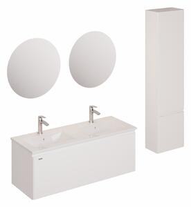 Fürdőszobagarnitúra mosdóval, mosdócsapteleppel, kifolyóval és szifonnal Naturel Ancona fehér KSETANCONA8