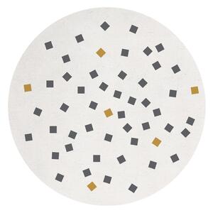 Krémszínű gyerek szőnyeg ø 150 cm Small Squares – Lilipinso