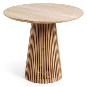 Natúr színű teakfa kerek étkezőasztal ø 90 cm Jeanette – Kave Home