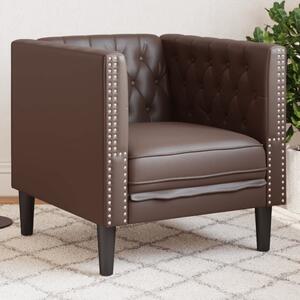 VidaXL barna műbőr Chesterfield kanapéfotel