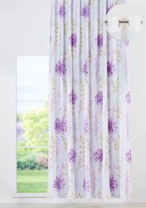 Fehér-lila függöny 140x260 cm Tahiti – Mendola Fabrics