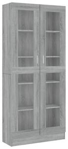 VidaXL szürke sonoma szerelt fa vitrinszekrény 82,5x30,5x185,5 cm
