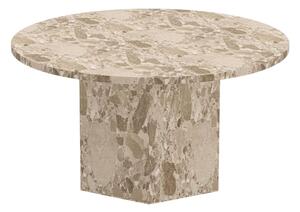 Világosbarna márvány kerek dohányzóasztal ø 80 cm Naxos – Actona