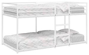 VidaXL fehér acél emeletes ágy matrac nélkül 90 x 190 cm